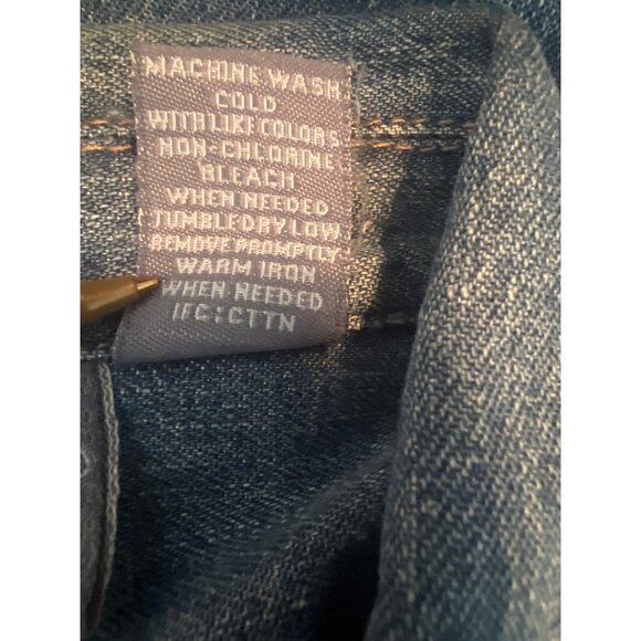 Vintage Blassport Denim Vest Size M – Utility Style, 100%‎ Cotton, Snap Button - Picture 9 of 10